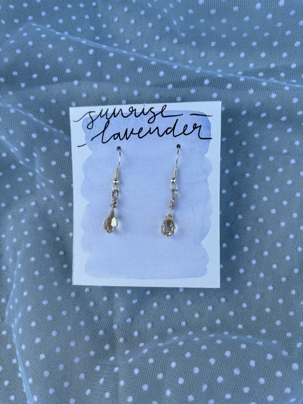 Tear drop crystal | Earrings