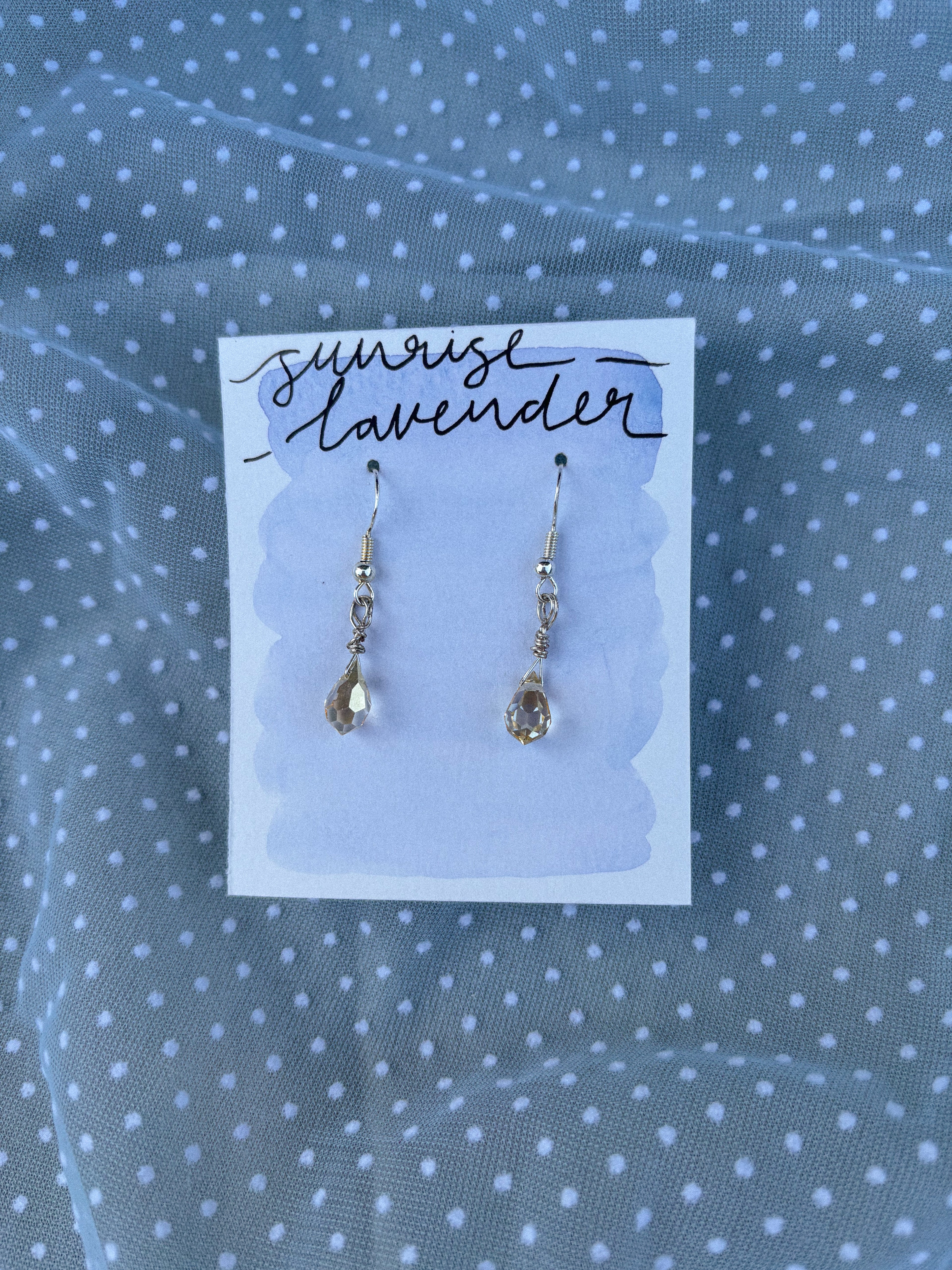 Tear drop crystal | Earrings