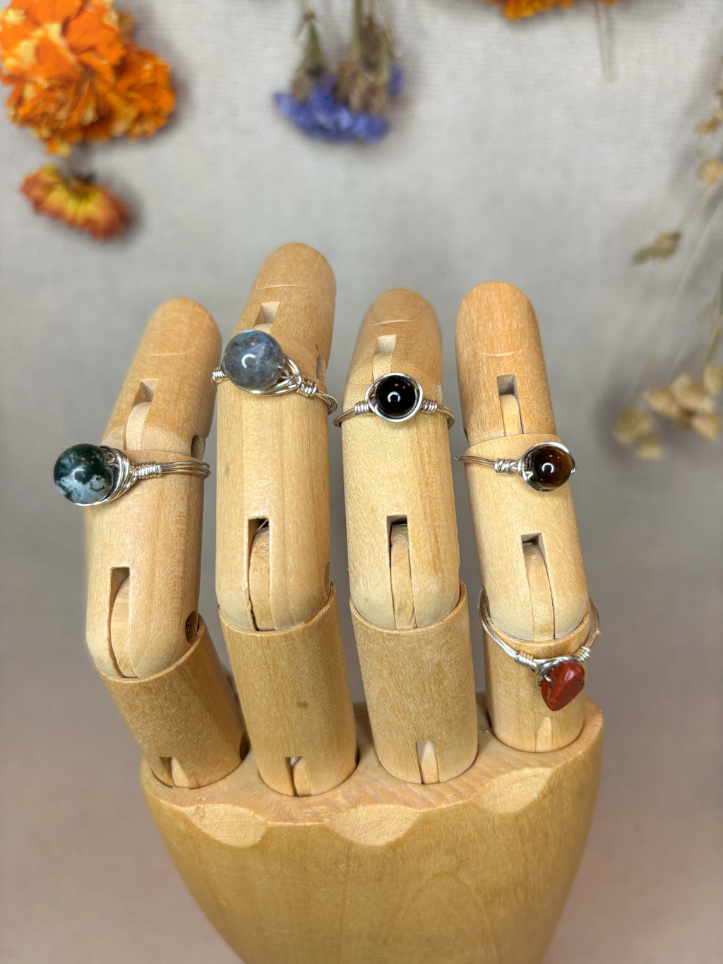Wire wrapped crystals ✦ Rings