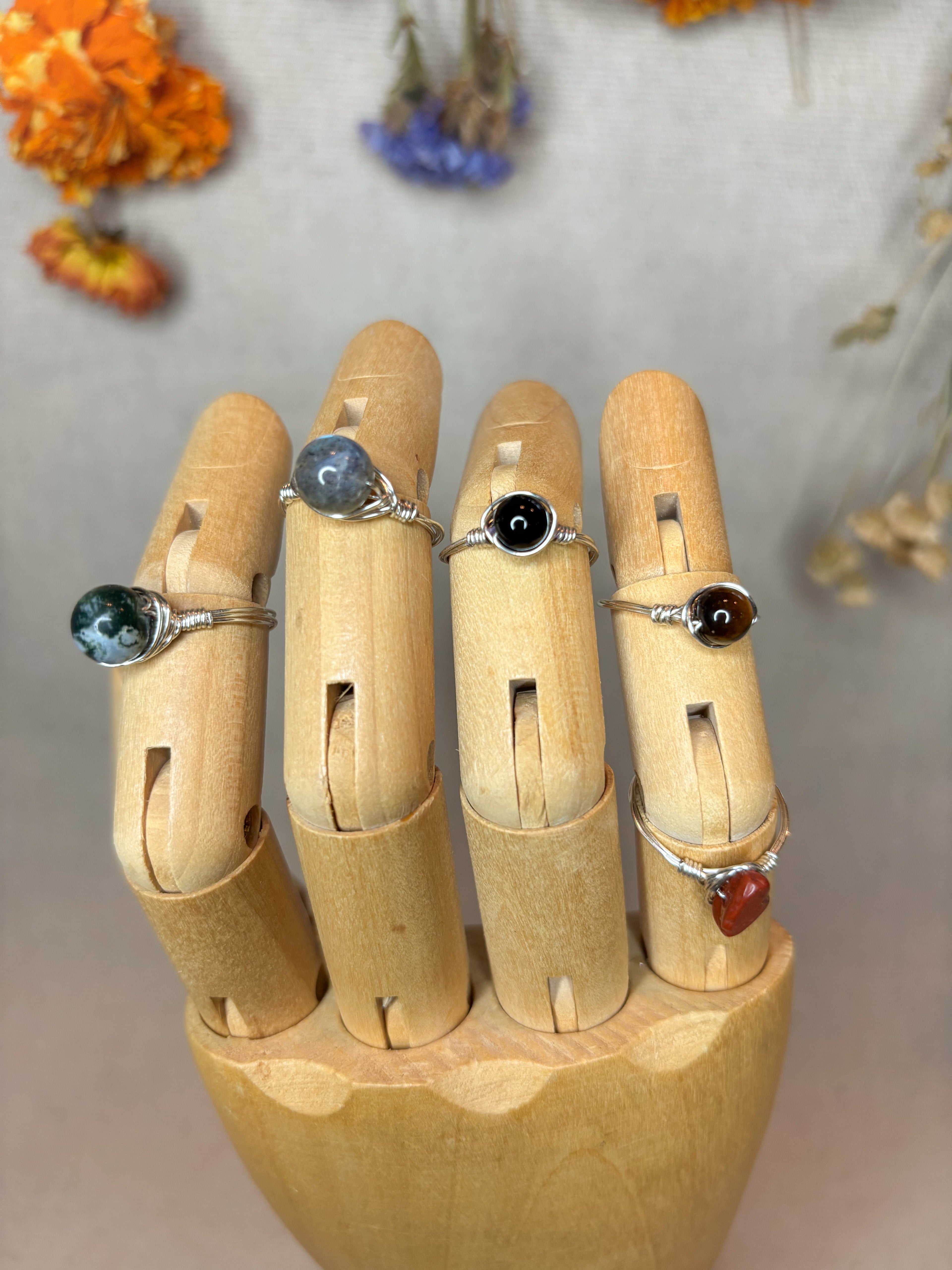 Wire wrapped crystals ✦ Rings