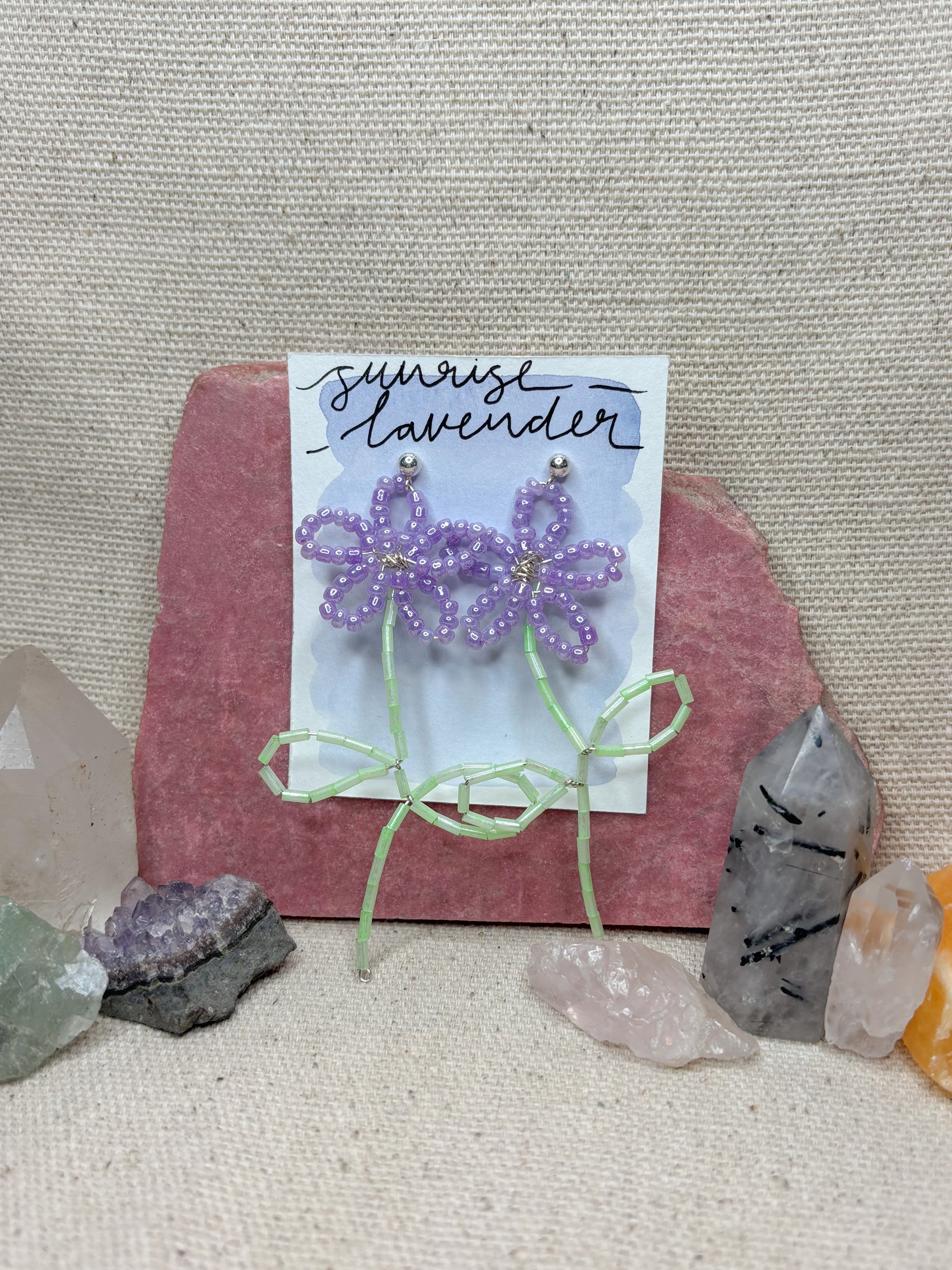Beaded flowers ✦ Earrings