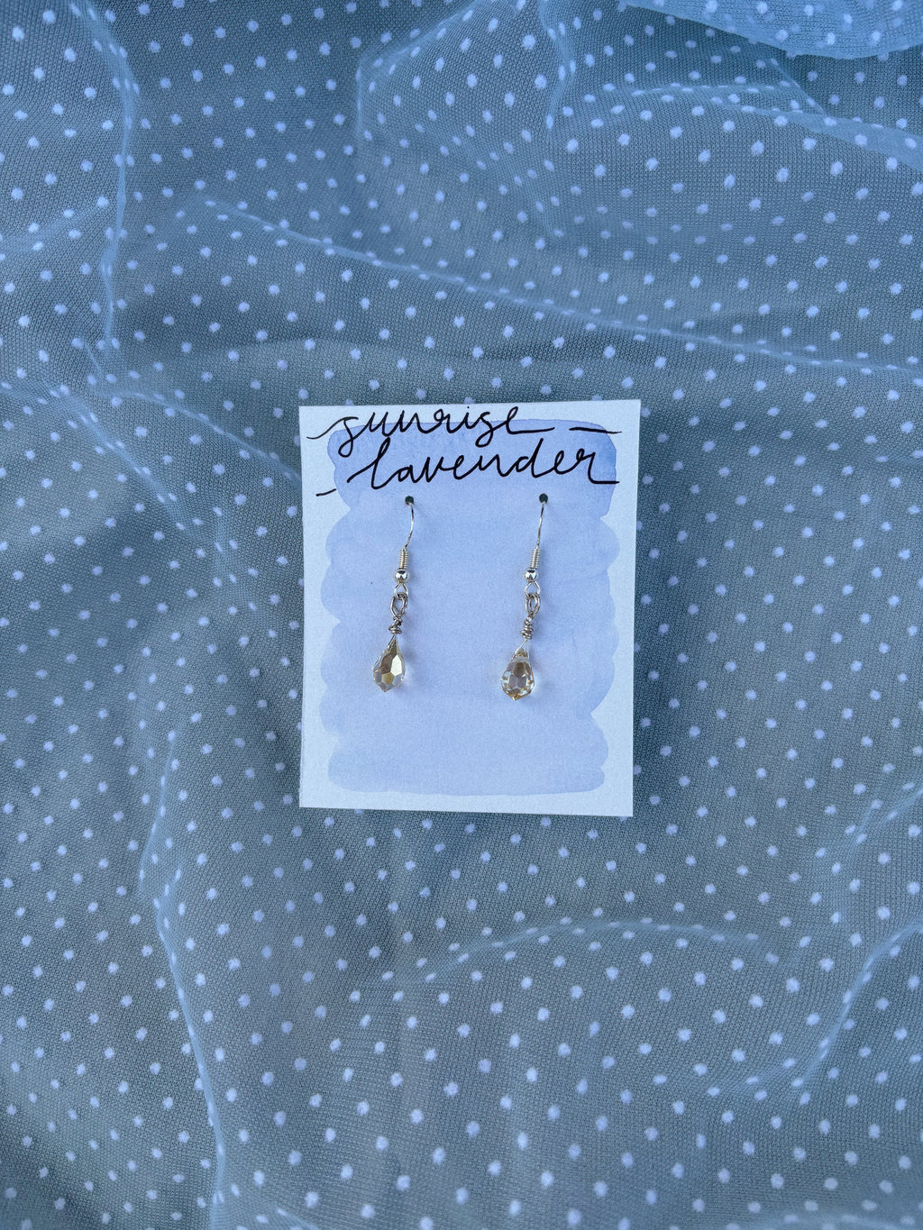 Tear drop crystal | Earrings