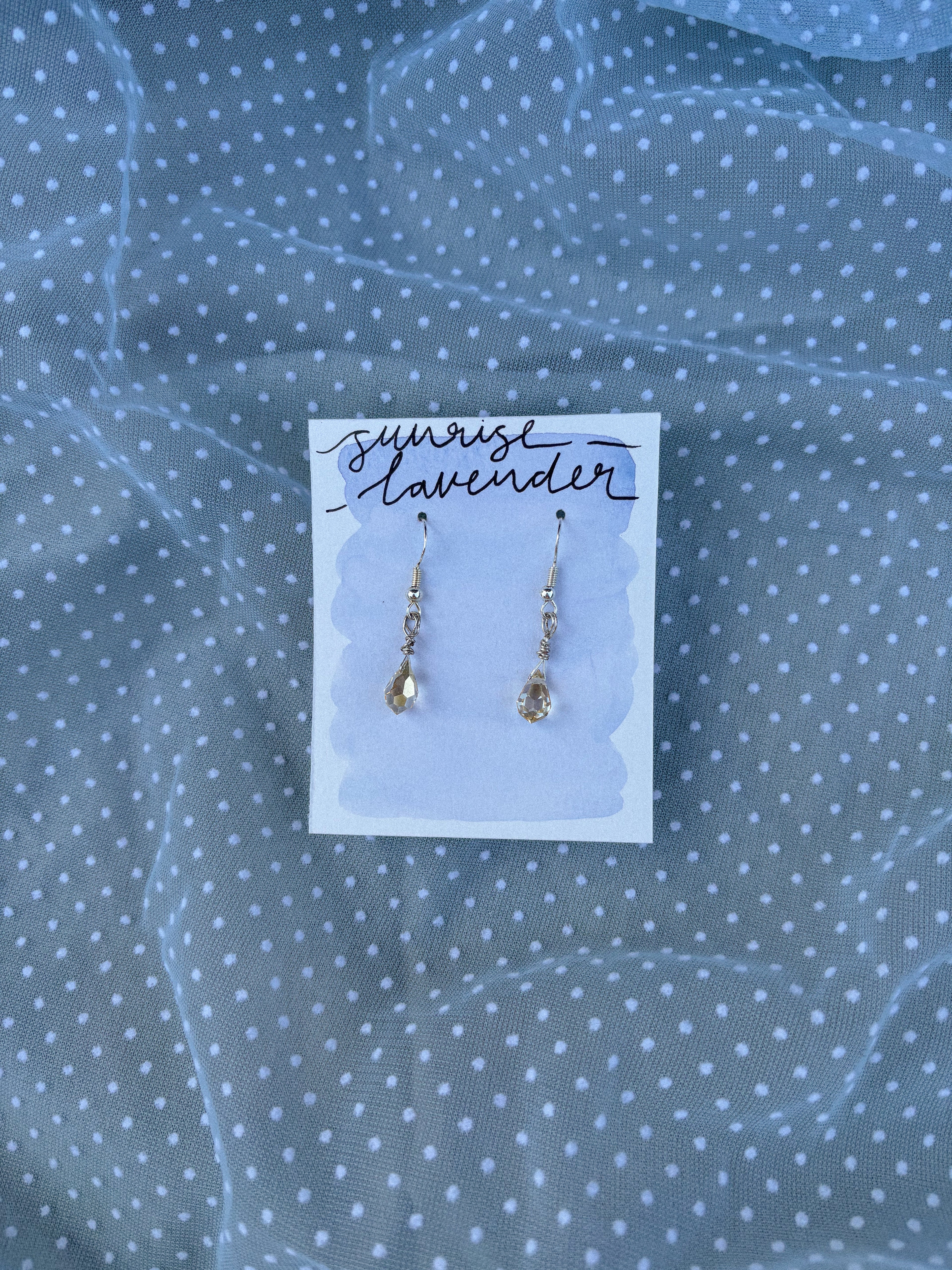 Tear drop crystal | Earrings